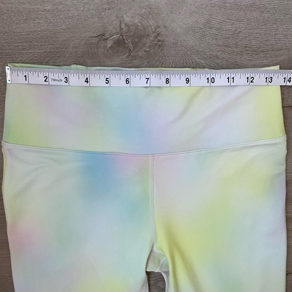 Fabletics Boost PowerHold High-Waisted 7/8 Legging, Blur/Lemon Crème - Picture 11 of 14